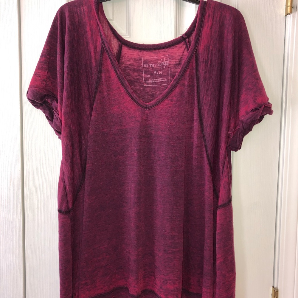 Burgundy Free People Tunic